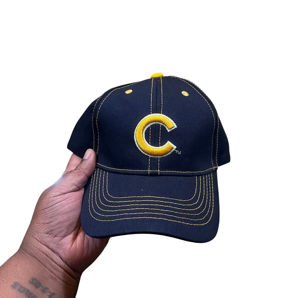 Chicago Cubs Hat Strapback Navy Yellow MLB Baseball Cap Cotton Adjustable